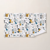 車のパターンを移動しよう バスタオルセット (ハンドタオル)