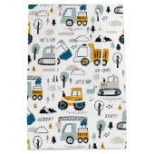 車のパターンを移動しよう ミディアムペーパーバッグ (裏面)