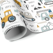 車のパターンを移動しよう ラッピングペーパー (ロールコーナー)