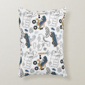 車のフレンドリー模様の恐竜 アクセントクッション (正面(垂直))