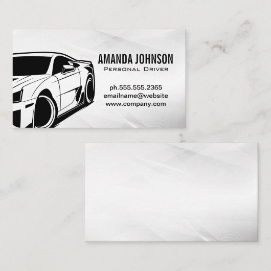 車のフロントビューロゴ | Drivera側面 名刺 (正面/裏面)