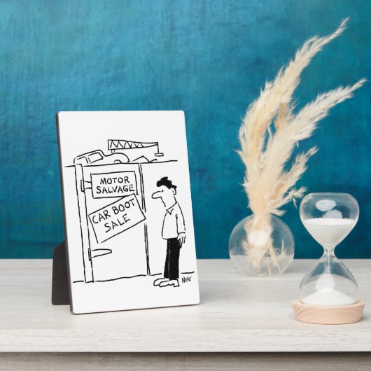 車のブレーカースクレーヤードカーブーツ販売。おもしろい フォトプラーク (側面)