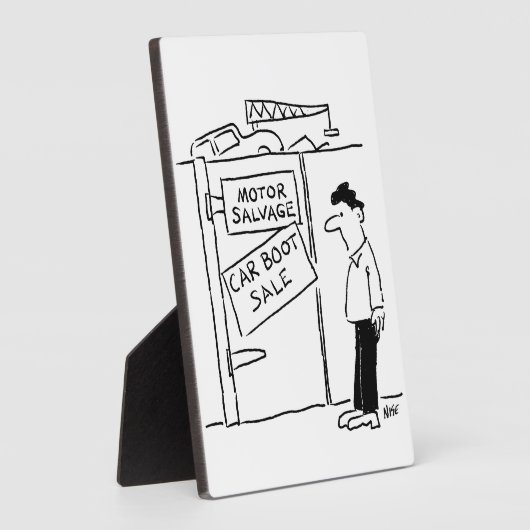 車のブレーカースクレーヤードカーブーツ販売。おもしろい フォトプラーク (側面)