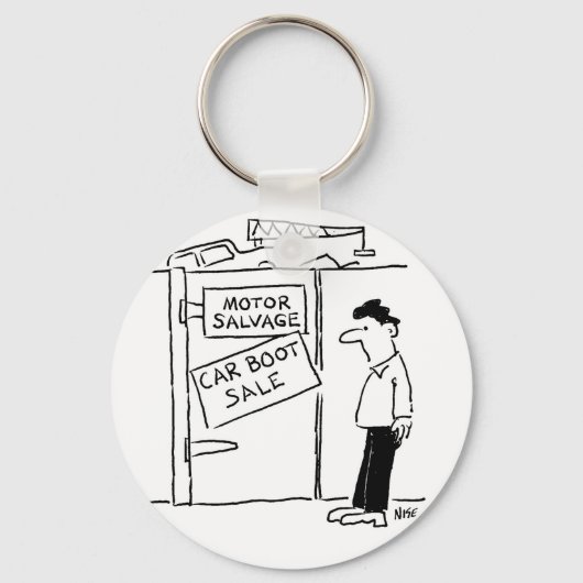 車のブーツ販売でスクラップヤード漫画 キーホルダー (正面)