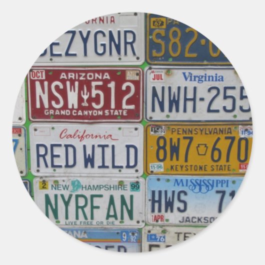 車のプレートシール ラウンドシール (正面)