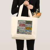 車のプレートバッグ ラージトートバッグ (正面(商品))