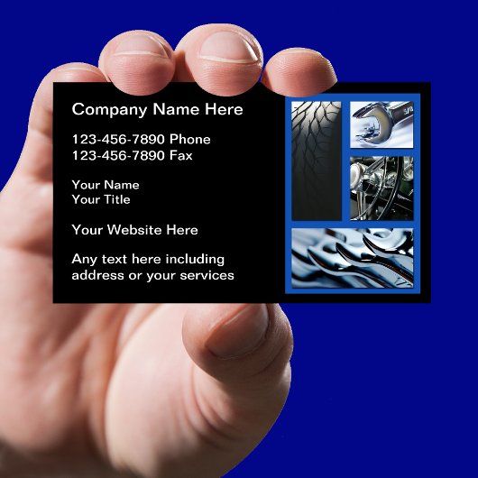 車のプロフェッショナルサービスの名刺 名刺