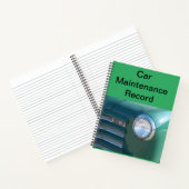 車のメンテナンス記録 ノートブック (内部)