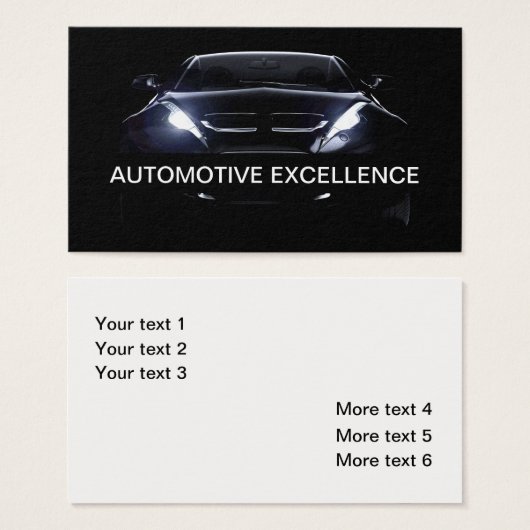 車のモダンお洒落名刺 (正面&裏面)
