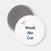 車のリマインダーを洗う マグネット (正面/裏面)