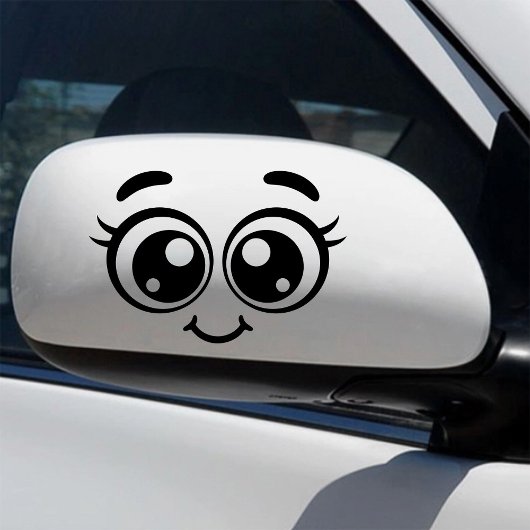 車のルームミラー用かわいいキャラクター シール