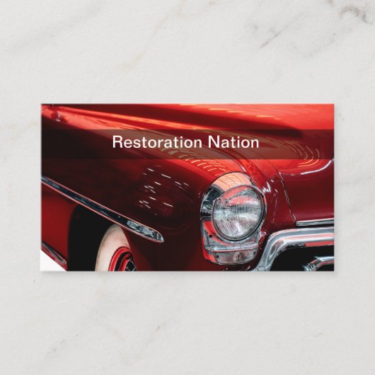 車のレトロ復旧名刺 名刺 (正面)