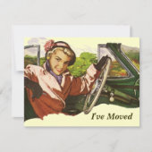 車のレトロGal私は移動発表を動かしました 案内状 (正面)