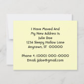 車のレトロGal私は移動発表を動かしました 案内状 (裏面)