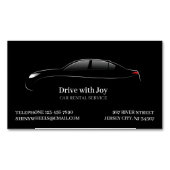 車のレンタルドライバ マグネット名刺 (正面)