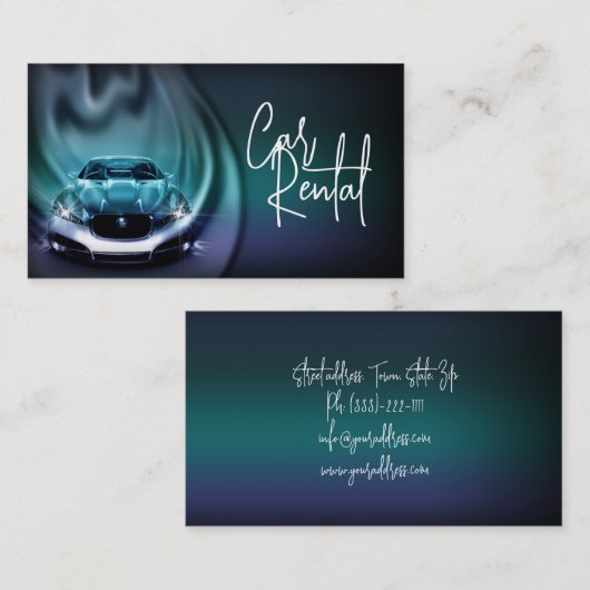 車のレンタルブルーフレイムオートレンタルサービス 名刺 (正面/裏面)