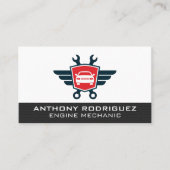 車のロゴを取り込む自動車販売店 | 技術者 名刺 (正面)