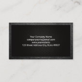 車のロゴ |炭素繊維 |レザー 名刺 (裏面)