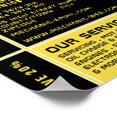 車のロゴ、自動整備士&修理広告ズ ポスター (角)