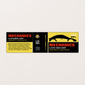 車のロゴ、自動車の整備士と修理、詳細 名刺 (外部フラット)