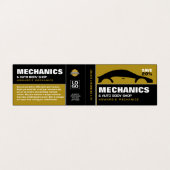 車のロゴ、自動車の整備士と修理、詳細 名刺 (外部フラット)