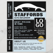 車のロゴ、自動車ディーラー広告ズ チラシ (正面)