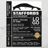 車のロゴ、自動車ディーラー広告ズ チラシ (正面)