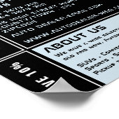 車のロゴ、自動車ディーラー広告ズ ポスター (角)