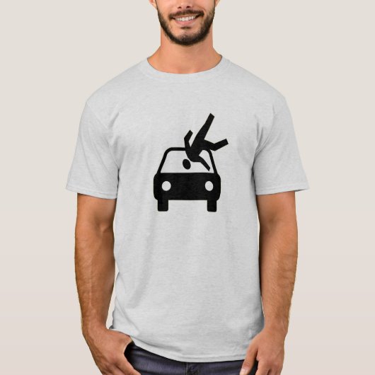車のワイシャツによる衝突 Tシャツ (正面)
