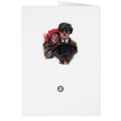 車のヴィンテージクラシックロマンチックな冬のカップル (裏面)