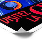 車のヴィンテージ旅行ポスターでギリシャを訪問 ポスター (角)