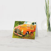車のヴィンテージ素朴車のすべての行事グリーティングカード カード (正面)
