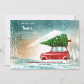 車の上にクリスマスツリーを移動のお知らせ 案内状 (正面)