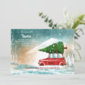 車の上にクリスマスツリーを移動のお知らせ 案内状 (スタンド正面)