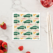 車の上のナショナルランポンクリスマスツリー スタンダードカクテルナプキン (インサイチュ)