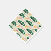 車の上のナショナルランポンクリスマスツリー スタンダードカクテルナプキン (角)