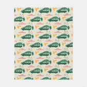 車の上のナショナルランポンクリスマスツリー フリースブランケット (正面)