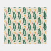 車の上のナショナルランポンクリスマスツリー フリースブランケット (正面(横))