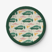 車の上のナショナルランポンクリスマスツリー ペーパープレート (正面)