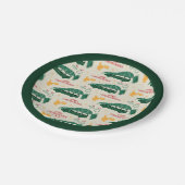 車の上のナショナルランポンクリスマスツリー ペーパープレート (アングル)