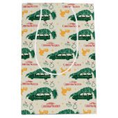 車の上のナショナルランポンクリスマスツリー ミディアムペーパーバッグ (正面)