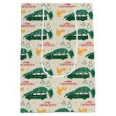 車の上のナショナルランポンクリスマスツリー ミディアムペーパーバッグ (裏面)