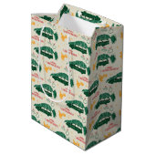 車の上のナショナルランポンクリスマスツリー ミディアムペーパーバッグ (裏面アングル)
