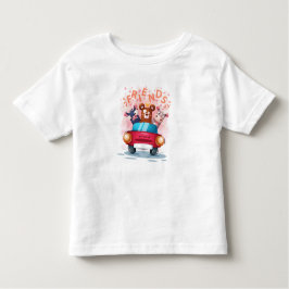 車の中の動物No 5 トドラーTシャツ