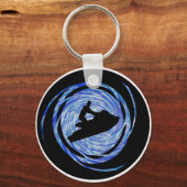 車の中をジェットスキーする キーホルダー (正面)