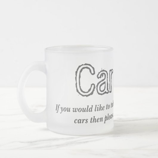 車の人の話 フロストグラスマグカップ (左)