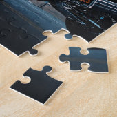 車の低いライダーのヴィンテージのOldschoolの車のな運転 ジグソーパズル (側面)