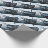 車の低いライダーのヴィンテージのOldschoolの車のな運転 ラッピングペーパー (角)