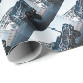 車の低いライダーのヴィンテージのOldschoolの車のな運転 ラッピングペーパー (ロールコーナー)