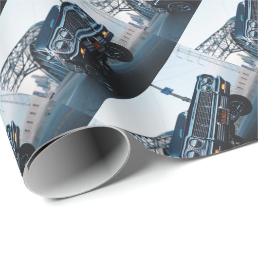 車の低いライダーのヴィンテージのOldschoolの車のな運転 ラッピングペーパー (ロールコーナー)